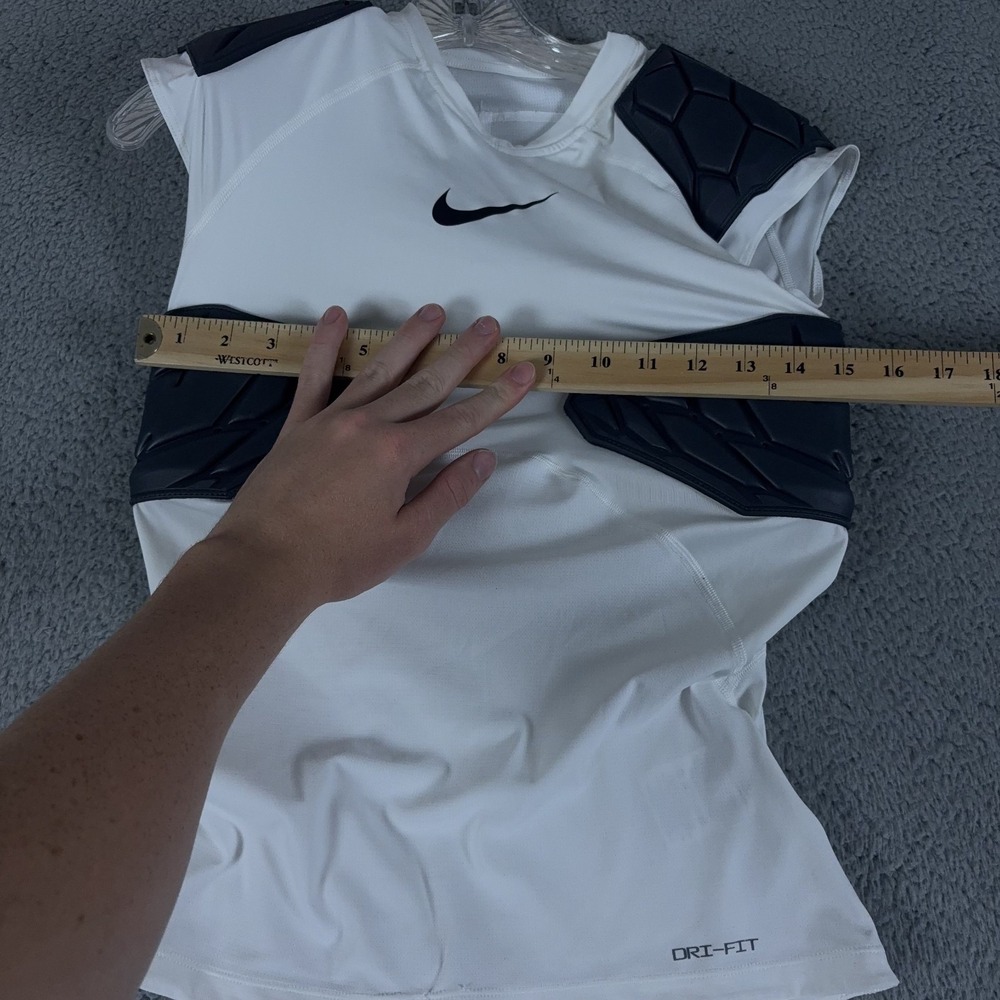 Nike Pro HyperStrong Football Top Boys XL White Padded Big Kids Girdle Tank - Picture 3 of 9